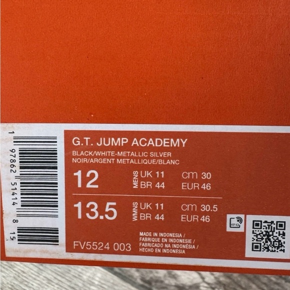 Nike G.T. Jump Academy “Black” Men’s Basketball Shoes FV5524-003 No Lid - Picture 8 of 8
